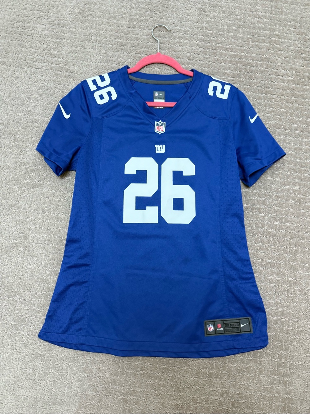 Nike Women's New York Giants #26 Blue Jersey